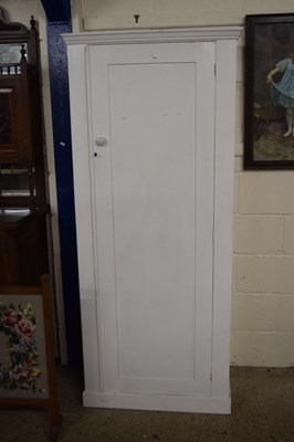 Lot 249 - A white painted single door wardrobe