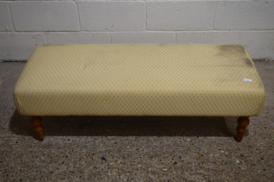 Lot 284 - A cream upholstered rectangular stool