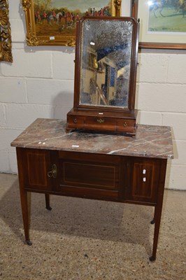 Lot 292 - An Edwardian marble top wash stand