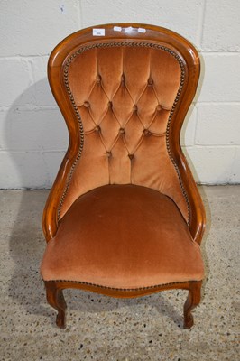 Lot 305 - Victorian style button back nursing chair