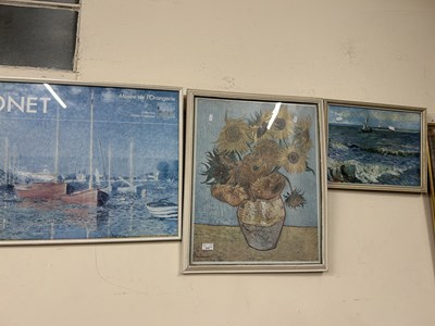 Lot 622 - Claude Monet exhibition print and further...