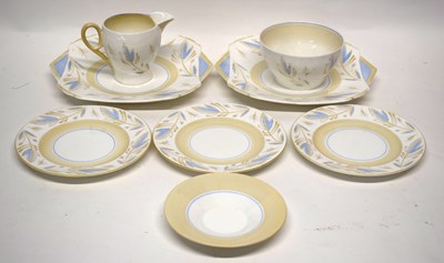 Lot 83 - A Shelley Art Deco part tea set decorated with...