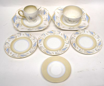 Lot 83 - A Shelley Art Deco part tea set decorated with...