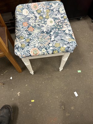 Lot 679 - Floral topped stool