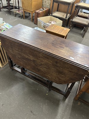 Lot 691 - 18th Century drop leaf dining table with...