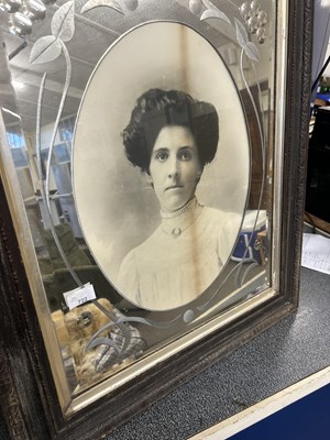 Lot 722 - Photographic portrait print in mirrored surround