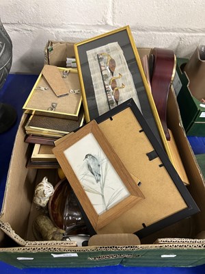 Lot 588 - Box of assorted pictures, prints and other items