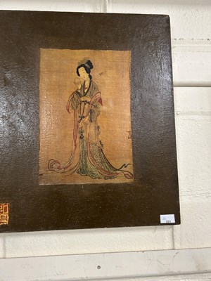Lot 591 - Study of a Japanese figure, oil on canvas,...