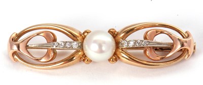 Lot 117 - An early 20th century Art Nouveau pearl and...