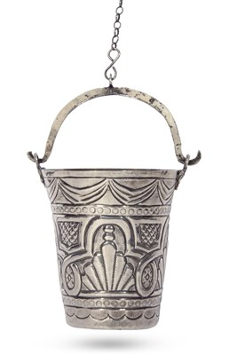 Lot 125 - 19th century Naples silver cream pail of...