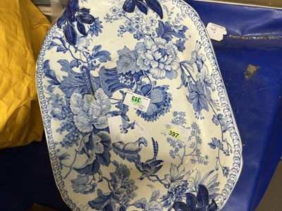 Lot 552 - Victorian blue and white centrepiece bowl in...