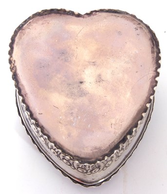 Lot 279 - Late Victorian heart shaped dressing table box...