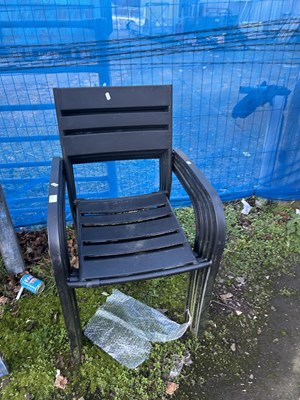 Lot 322 - Six metal stacking chairs