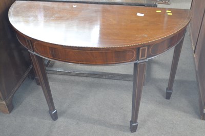 Lot 529 - 19th Century mahogany demi lune card table...