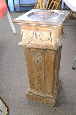 Lot 550 - A 19th Century pine and mahogany pedestal...