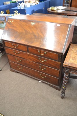 Lot 549 - A George III mahogany bureau of typical form...