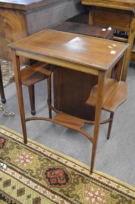 Lot 586 - An Edwardian mahogany side table of...