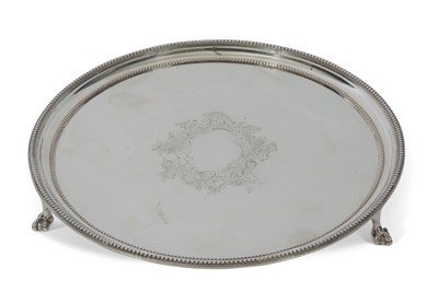 Lot 285 - Late Victorian waiter of plain circular form...