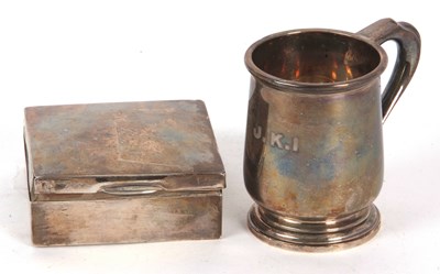 Lot 14 - Mixed Lot: George V silver mug of plain design,...