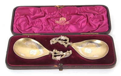 Lot 19 - A pair of late 19th Century silver-gilt...