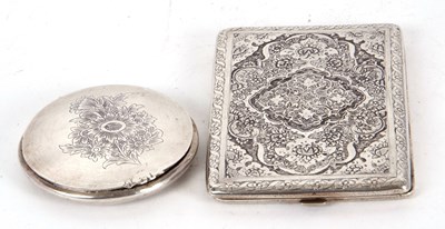 Lot 24 - Mixed Lot: An Eastern white metal cigarette...