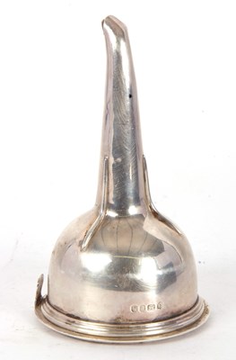 Lot 31 - An Elizabeth II silver decanting wine funnel...