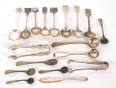 Lot 34 - Mixed Lot: Georgian silver mustard spoons, a...