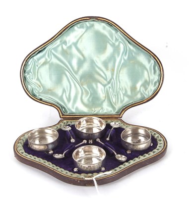 Lot 35 - A cased Victorian condiment set comprising...