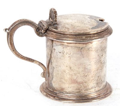 Lot 45 - A Victorian silver plain drum mustard, the...