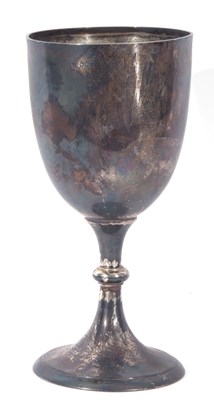 Lot 288 - Large plain trophy cup of goblet form with...