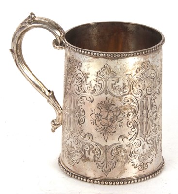 Lot 57 - A Victorian silver christening mug of slight...