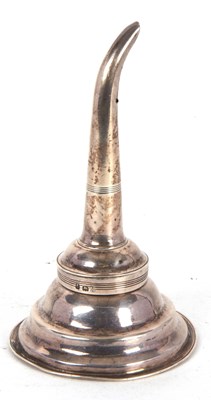 Lot 69 - A George III silver wine two part funnel,...