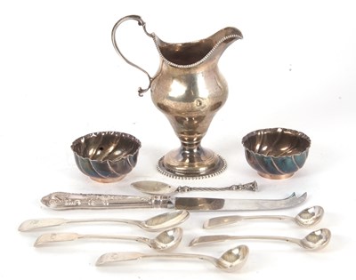 Lot 73 - Mixed Lot: George IV silver cream jug of...