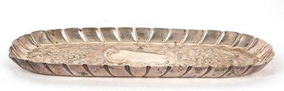 Lot 76 - A Victorian silver trinket tray of rectangular...