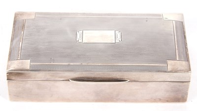 Lot 88 - An Art Deco silver table cigarette box of...