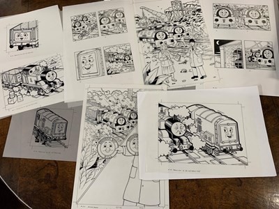 Lot 53 - Eight original ink on cell illustrations for...