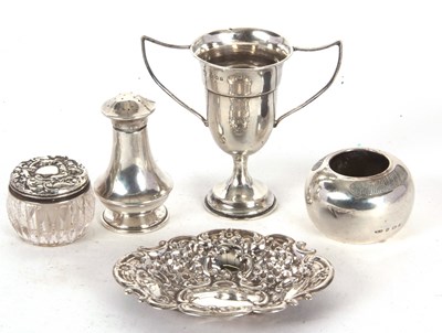 Lot 94 - Mixed Lot: A hallmarked silver embossed...