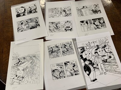 Lot 71 - Six original ink on cell (one on paper)...