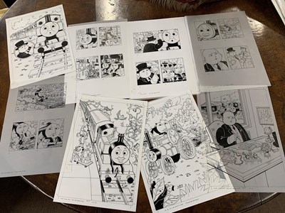 Lot 72 - Eight original ink on cell illustrations for...