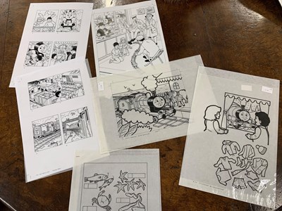 Lot 114 - Six original ink on cell illustrations for...