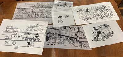 Lot 115 - Seven original ink on cell illustrations for...