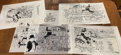 Lot 116 - Eight original ink / cell illustrations for...