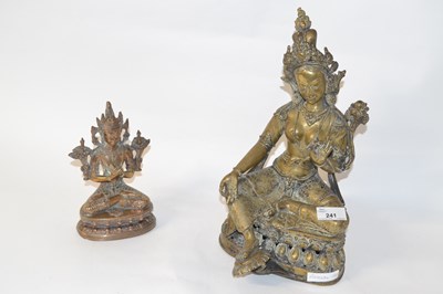 Lot 241 - Large Buddha, together with one other in...