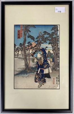 Lot 118 - Utagawa Kunisada (1786-1865), "Making a...