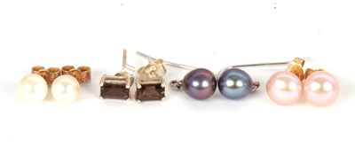 Lot 137 - Four pairs of earrings: to include a pair of...