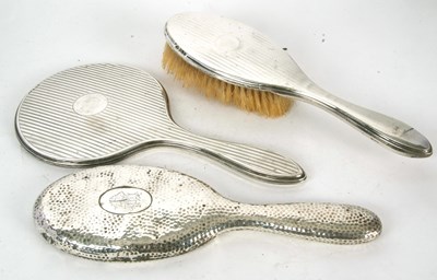 Lot 102 - Mixed Lot:  A Victorian silver backed dressing...