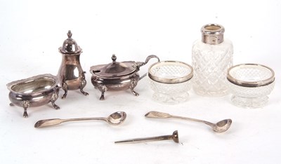 Lot 114 - Mixed Lot:  A hallmarked silver three piece...