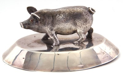 Lot 121 - An Edwardian silver Sampson Mordan & Co pig...