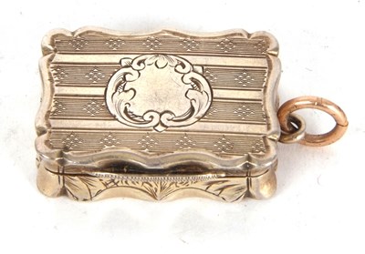 Lot 125 - A Victorian silver vinaigrette of rectangular...