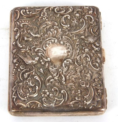 Lot 131 - A late Victorian silver card case/aide memoire...